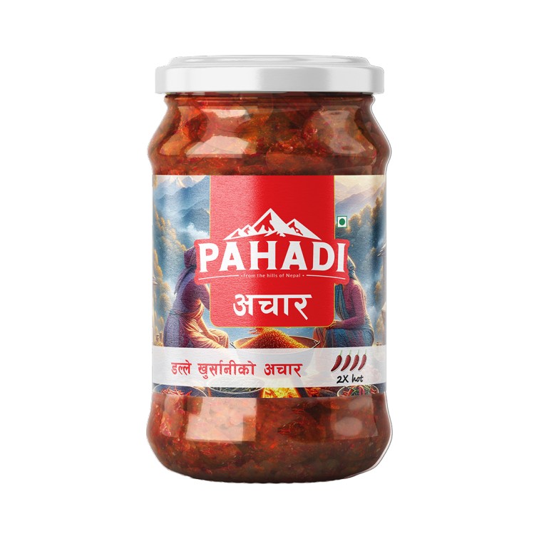 Pahadi Akabare Khursani Achar 380GM- Glass Jar MRP-495