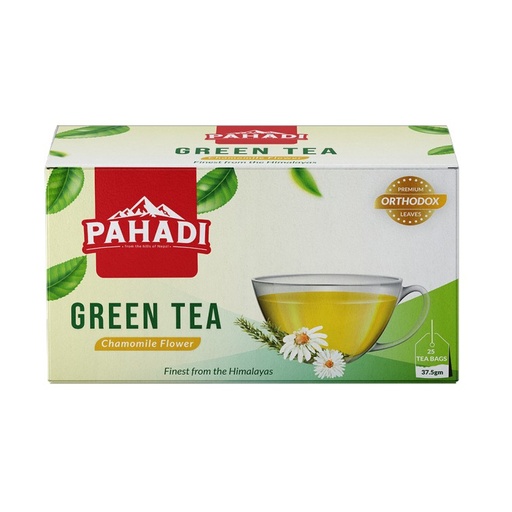 Pahadi Green Tea-Chamomile Flower 37.5gX20 Pcs MRP 210
